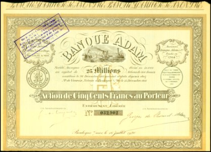 Banque Adam 1920 photo