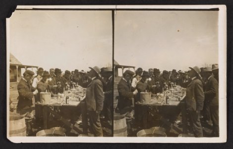 Barbecue after the rabbit hunt - Secretary Loeb at the Burgess Brothers ranch - near Fort Worth, Tex. LCCN92516597