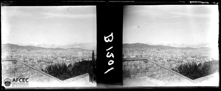 Barcelona, vista des de Montjuïc (AFCEC GAUSACHS B 01201)