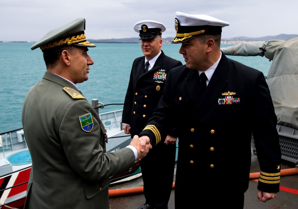 Bardhyl Kollçaku, Richard James and Bryan Gallo 180210-N-RG482-287 (25352807907)