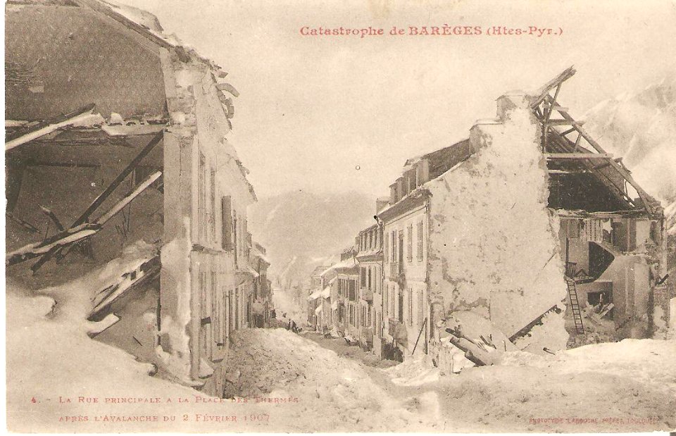 Bareges 1907 février avanche n2