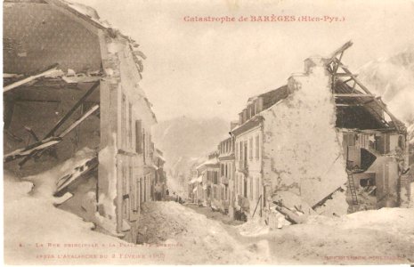 Bareges 1907 février avanche n2
