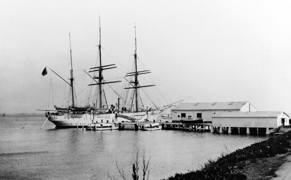 Bark USS Intrepid docked at San Francisco, circa in the 1910s