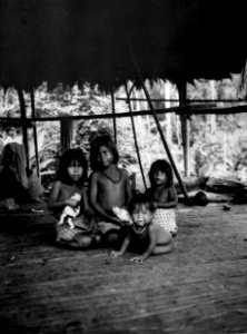 Barn på hyddgolv. Erh, Från Erland Nordenskiöld 1928. Publ, Bonniers värld 1975. Chocó. Colombia - SMVK - 003998 photo