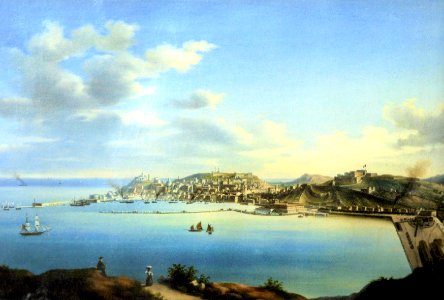 Barnaba Mariotti - Veduta di Ancona dalla collina di Posatora (1861 circa)