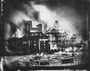 Barnard, George N. - Brennende Mühlen in Oswego, New York (2) (Zeno Fotografie)
