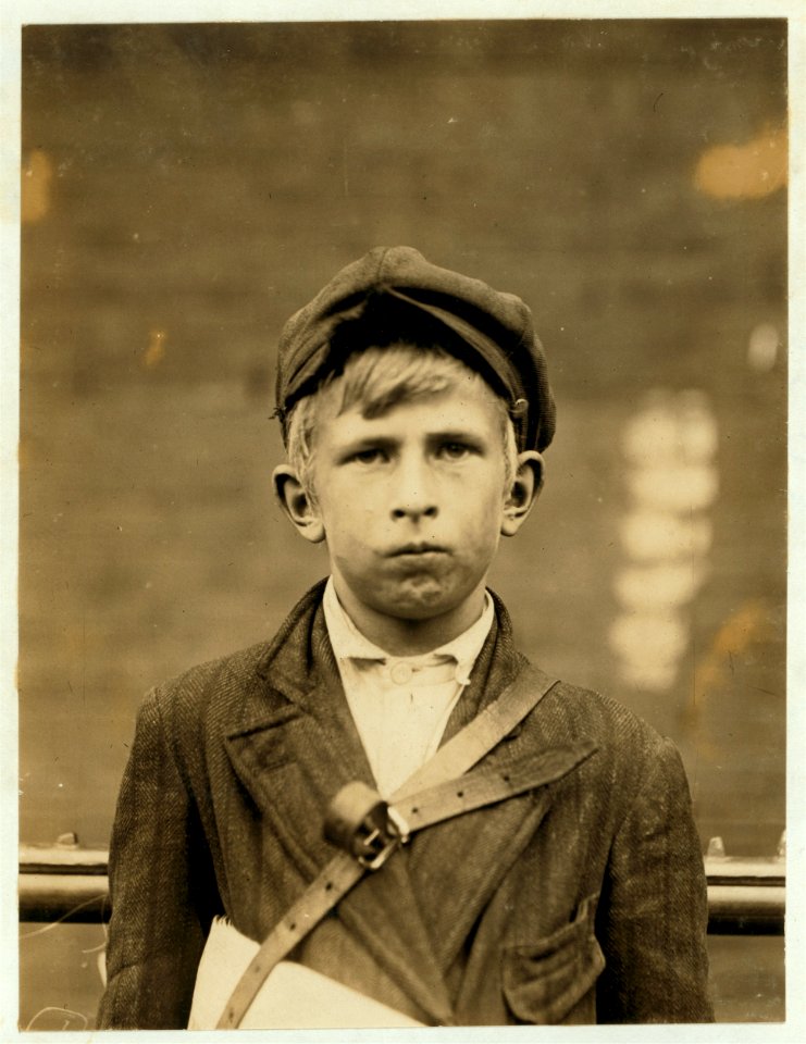 Barney Goldstein, 83 W. 5th St. Newsboy, 10 years of age. Selling newspapers 1 year. Average earnings 50 cents per week. Selling papers own choice. Don't smoke. Visits saloons. Works 5 hours LOC nclc.03587