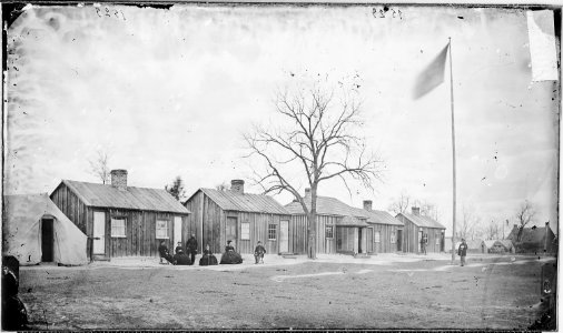 Barracks. Probably officers' winter quarters - NARA - 526161