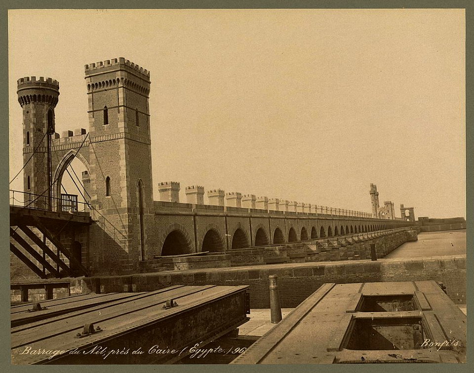 Barrage du Nil, près du Caire (Égypte) - Bonfils. LCCN2004668072