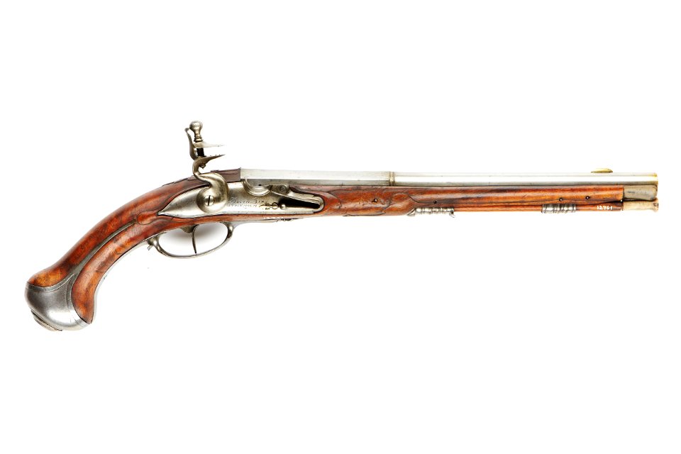 Bars, flintlåspistol, 1720-1750 - Skoklosters slott - 90708