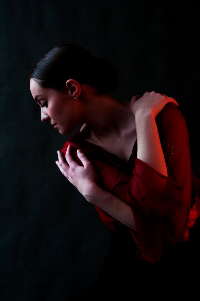 Darkness portrait woman
