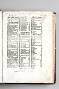 Bartolomaeus Anglicus, De proprietatibus rerum. År 1483. Innehålls förteckning. Sko ink 13 - Skoklosters slott - 87008