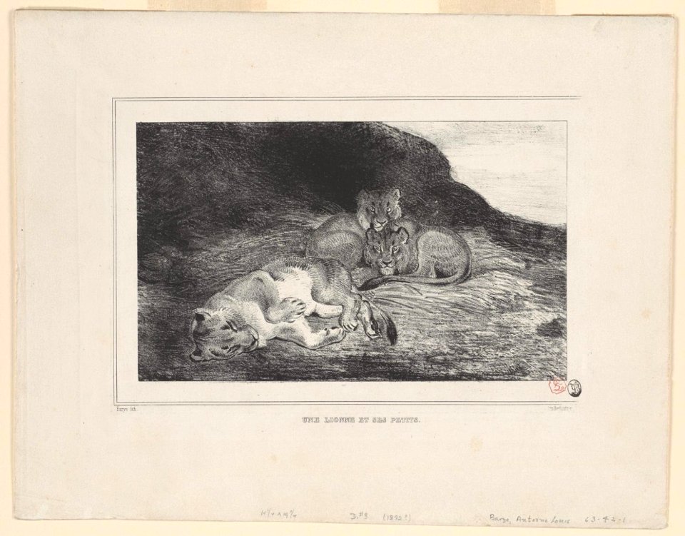 Barye - Lioness with Her Cubs, 1963-42-1