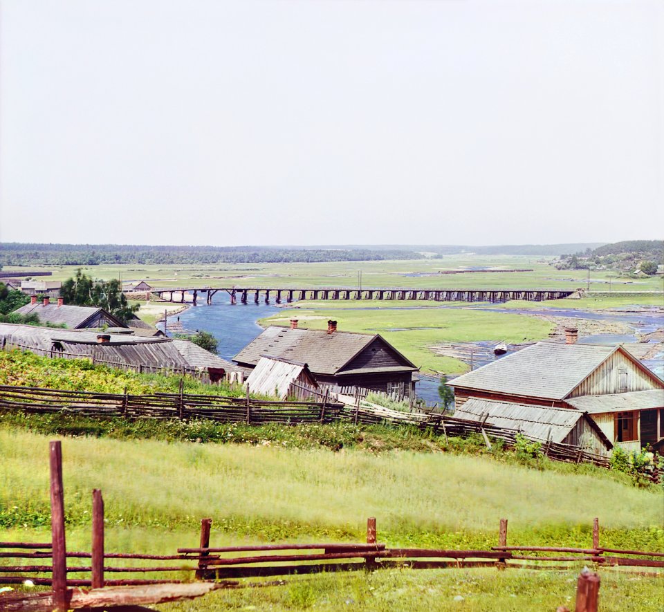 Barysaŭ, Biarezina. Барысаў, Бярэзіна (S. Prokudin-Gorsky, 1911) (colour retouch)