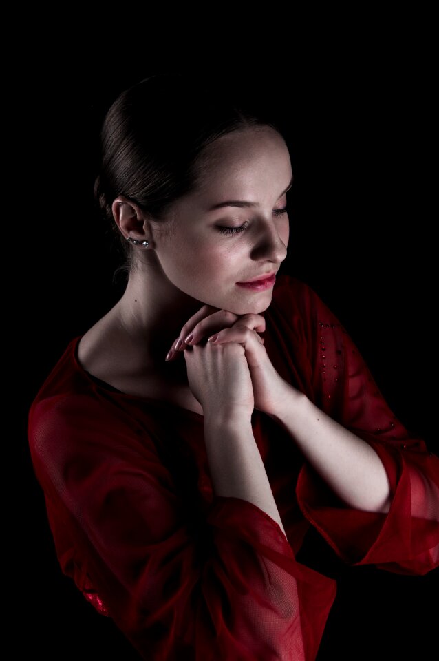 Darkness portrait woman