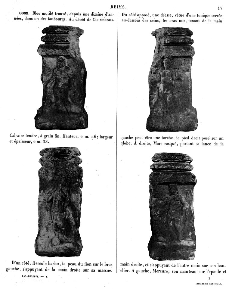Bas-reliefs statues bustes de la Gaule 86310