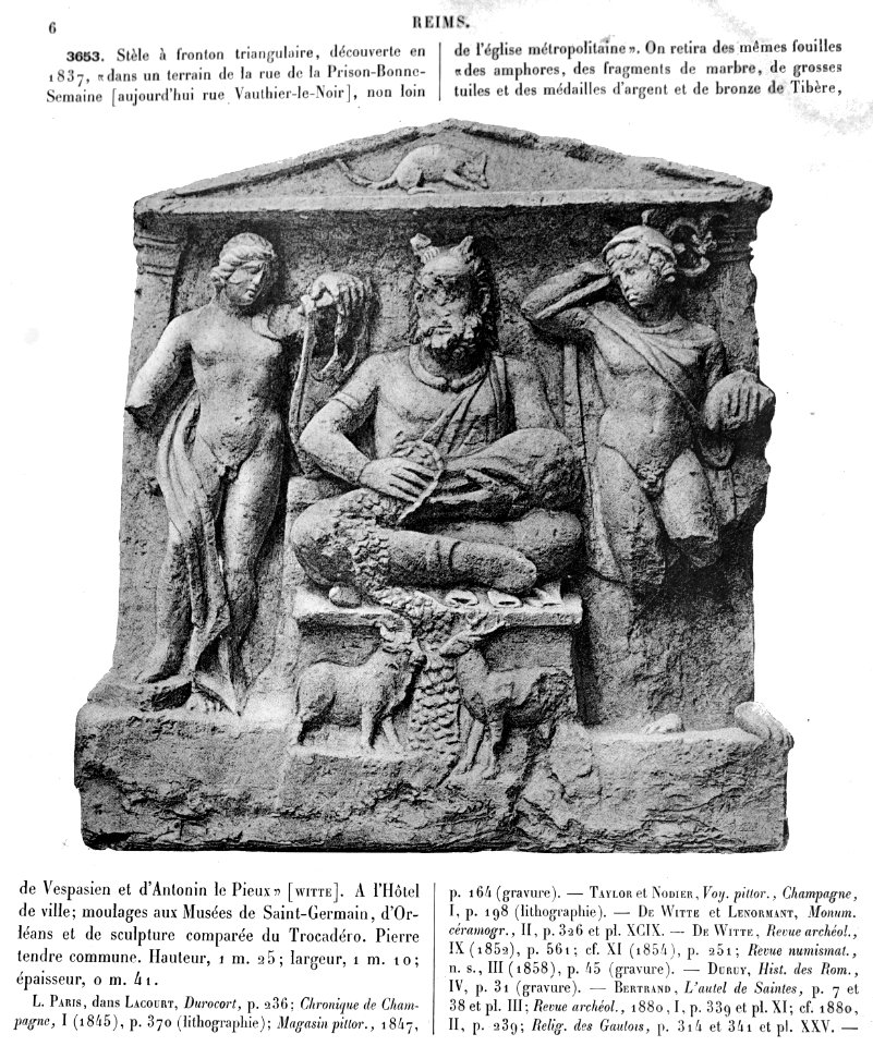 Bas-reliefs statues bustes de la Gaule 76299 autel Cernunos
