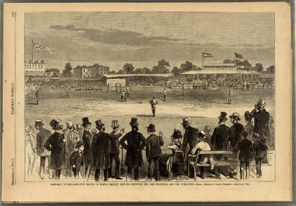 Base-ball in England - the match on Lord's cricket grounds between the Red Stockings and the Athletics - from a sketch by Abner Crossman. LCCN2008677252 photo