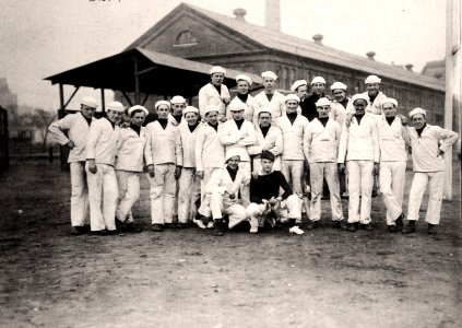 Base team at the Brooklyn Navy Yard, New York City, New York, 1900-1920 (25987283134) photo