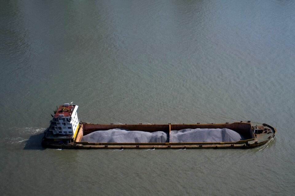 Transportation ship sailing
