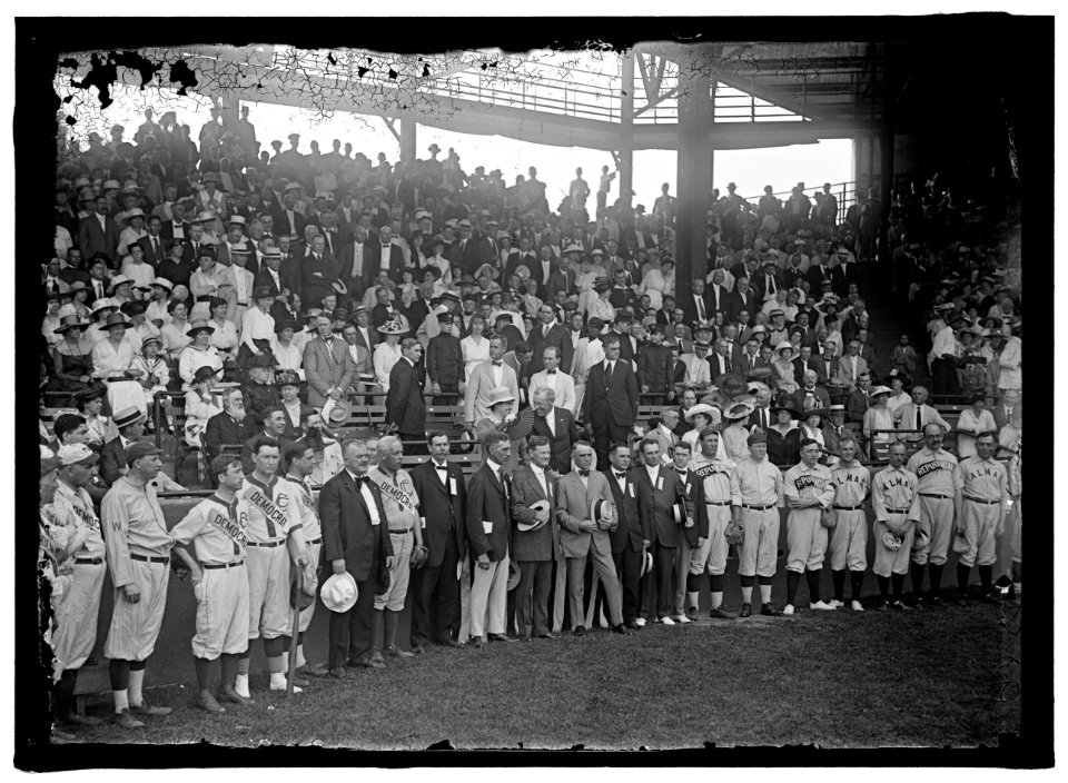 BASEBALL, CONGRESSIONAL. TEAMS AND CROWD- BYRNES, JAMES FRANCIS, REP. FROM SOUTH CAROLINA, 1911-1925; RODGERS, JOHN JACOB, REP. FROM MASSACHUSETTS, 1913-1925; HARRISON, PAT, REP. FROM LCCN2016868048