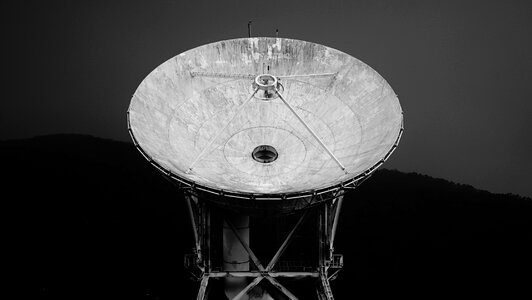 Mountain black and white satellite