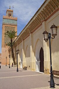 Moroccan ornament house facade photo