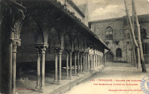 143. Toulouse. Cloître des Jacobins. Vue extérieure (Lycée de Toulouse). - FRAC31555 9Fi2509
