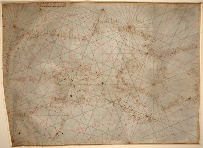 14th century Portolan chart of the Mediterranean and the Black Sea