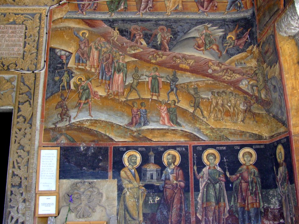 14th-century frescos in the Cozia Monastery, Romania