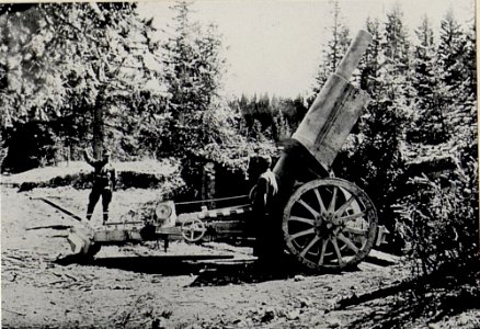 15 cm Haubitze M. 15 auf Cost alta. Aufgenommen im Mai 1916. (BildID 15535827)