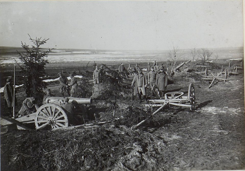 15 cm Haubitzenbatterie in Stellung bei Tudynka (BildID 15439314)