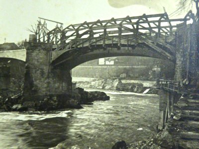 15 Abbruch der alten Rheinbrücke (neue Brücke wurde am 15.1.1912 dem Verkehr übergeben) - Foto Karl F. Lang 25.1.1912