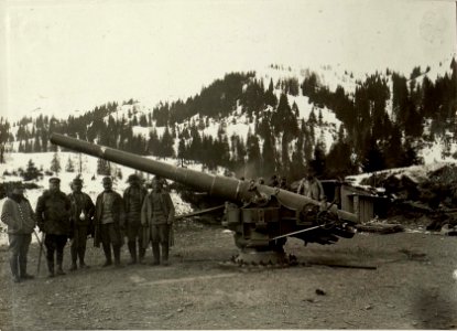 15 cm L-40 Marine Geschütz auf der Straniger Alm. (1583) (BildID 15469411)