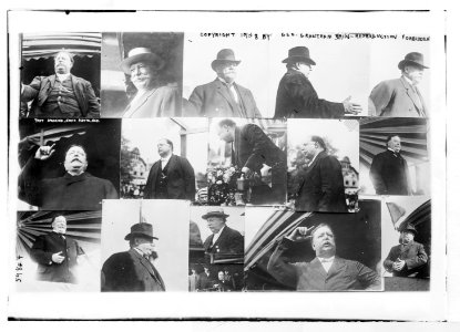 15 small pictures of Taft on campaign trail LCCN2014682855