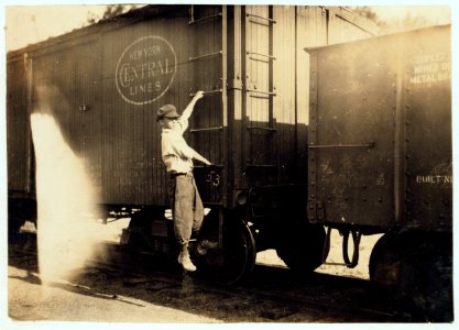 15-year old boy who says he works some for the railroad. LOC nclc.05122 photo