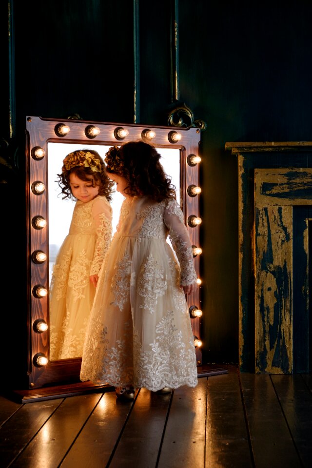 Daughter dress reflection