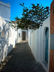 Greece cobblestone path photo