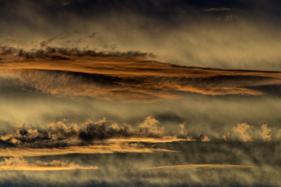 Orange grey cloudscape