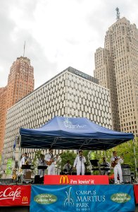 150828-N-CI175-009 Navy Band Great Lakes perform at downtown Detroit