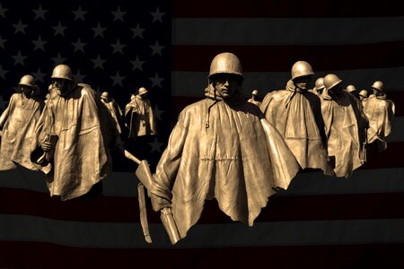 The us military washington statue