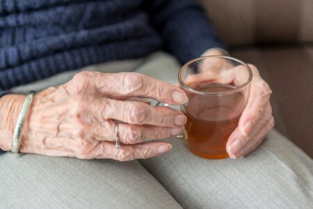 Adult hands elderly photo