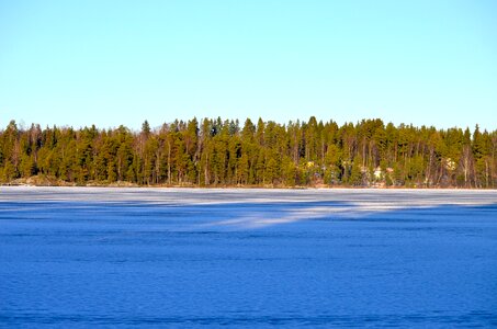 Frozen lake nature photo