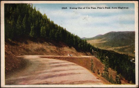 15169. Rising out of Ute pass. Pike's Peak Auto Highway (Colorado) (1924).