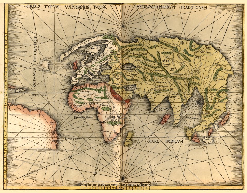 1513 Ptolemaic world map