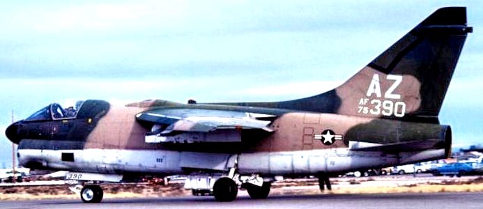152d Tactical Fighter Squadron A-7D Corsair II 75-0390 2