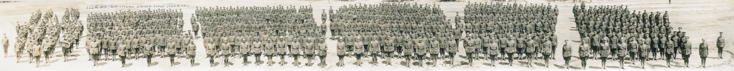 155th Battalion, Barriefield, July 6, 1916. No. 498 (HS85-10-32556) photo