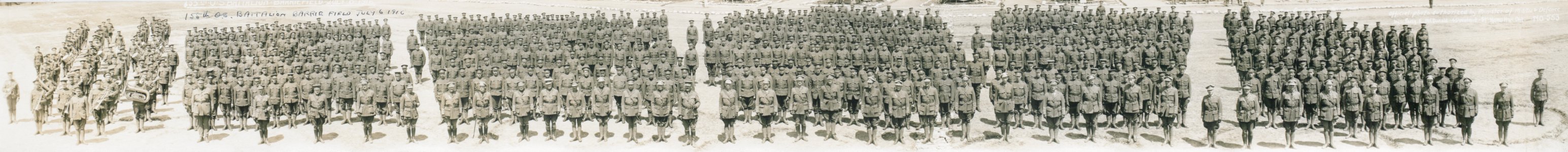 155th Battalion, Barriefield, July 6, 1916. No. 498 (HS85-10-32556)