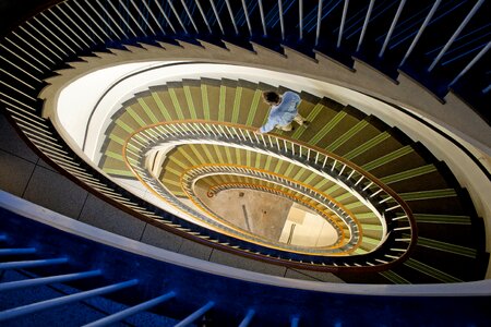 Spiral staircase down photo