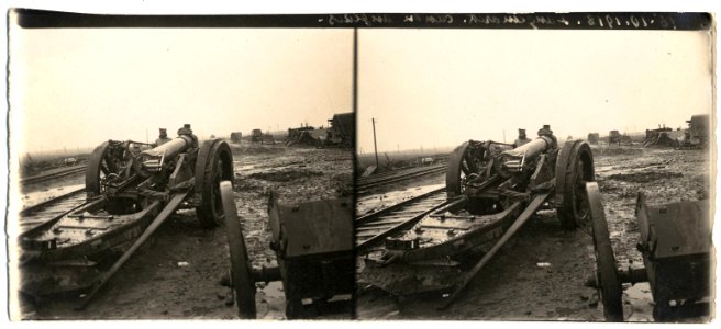 16-10-18. Langemarck. Canons anglais - Fonds Berthelé - 49Fi1790